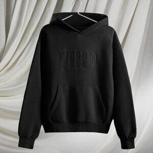 NWT Taylor Swit Tortured Poets Department Hoodie black embossed Large Size